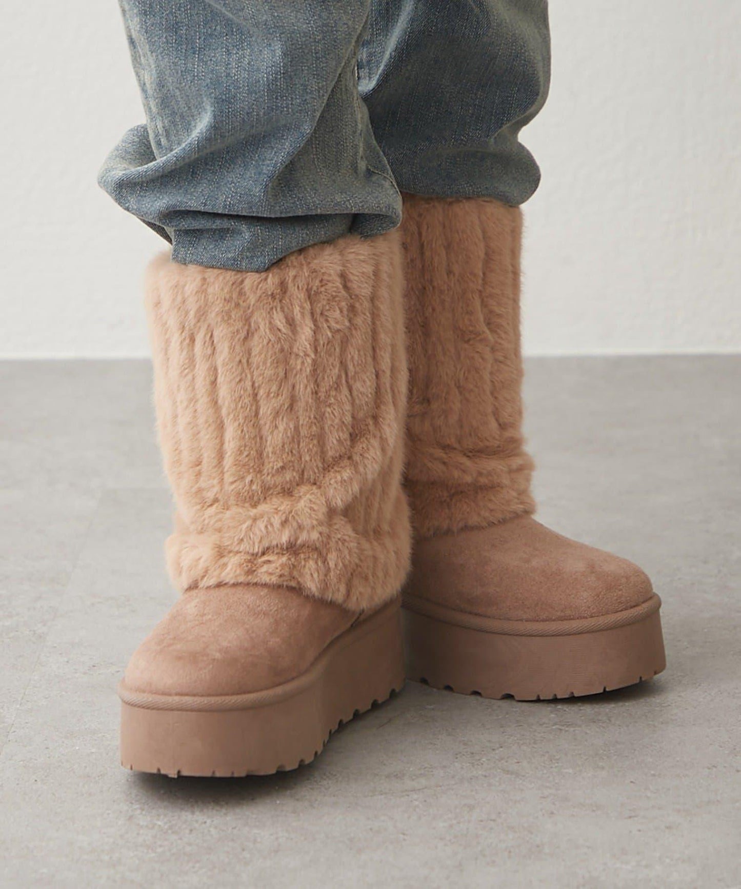 【RMAF】仿皮草短款羊毛靴