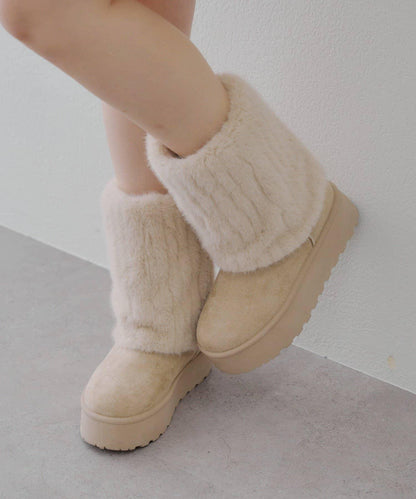 【RMAF】仿皮草短款羊毛靴