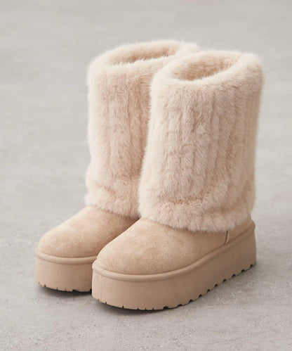 【RMAF】仿皮草短款羊毛靴