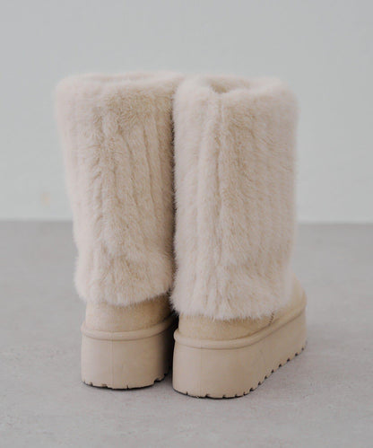 【RMAF】仿皮草短款羊毛靴