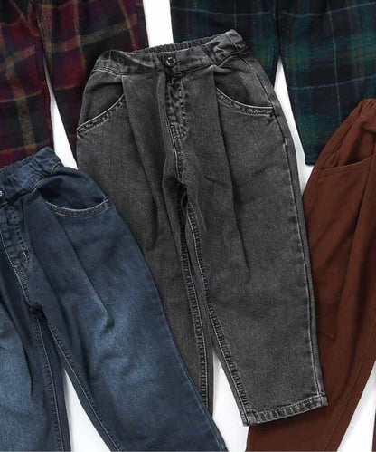 加絨保暖寬鬆打褶長褲 10分丈