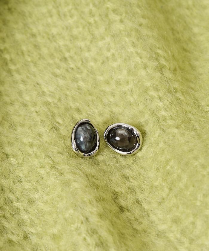 清新感透明寶石耳環