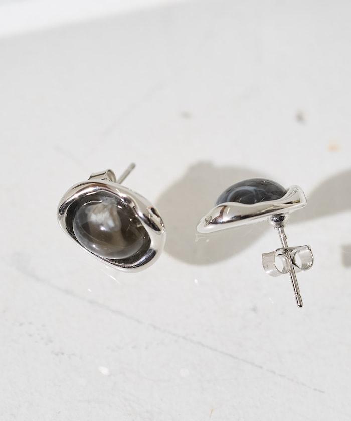 清新感透明寶石耳環