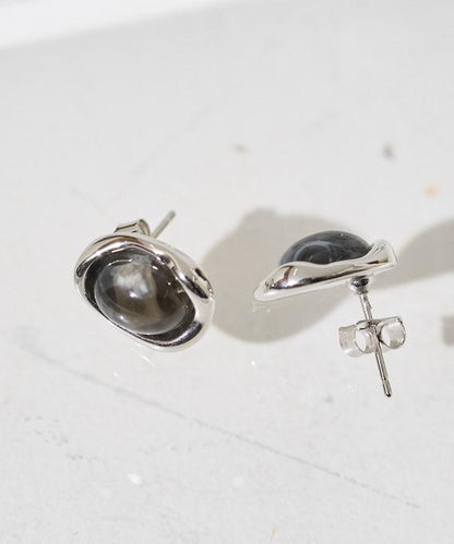 清新感透明寶石耳環