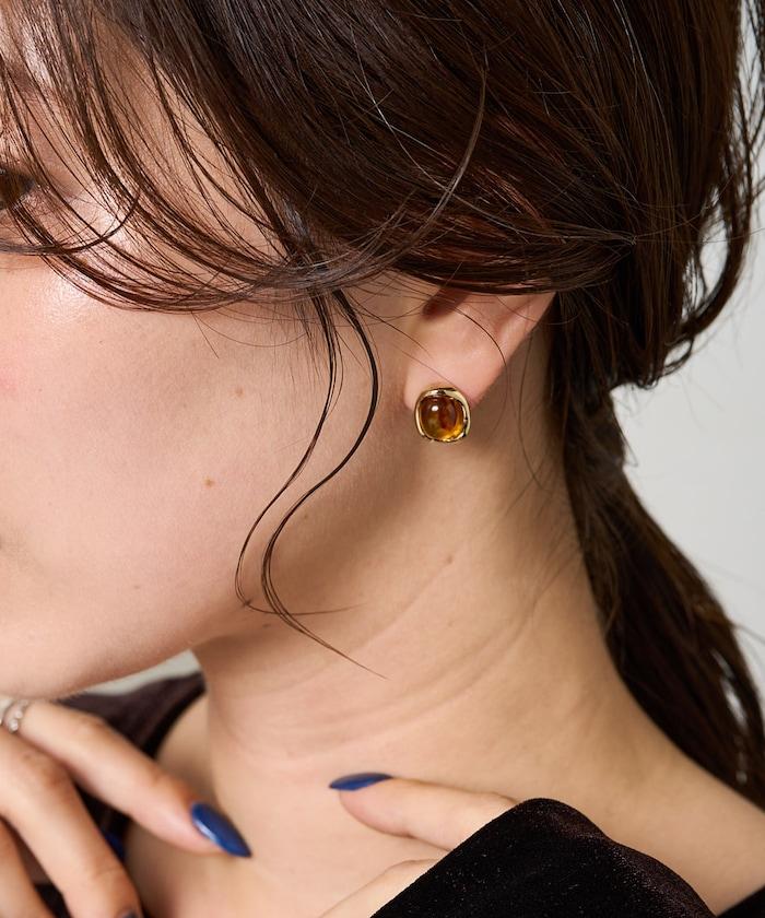 清新感透明寶石耳環