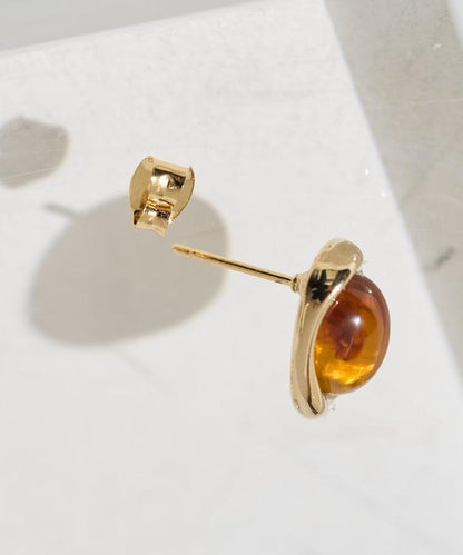 清新感透明寶石耳環