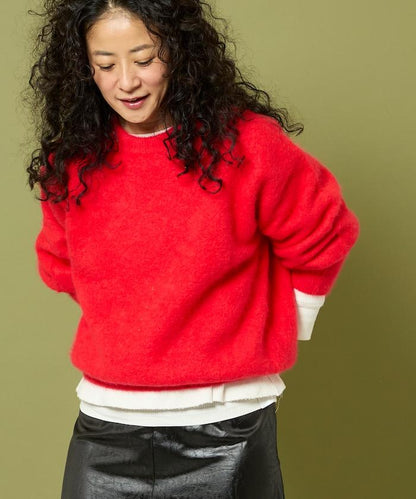 毛絨針織套頭衫