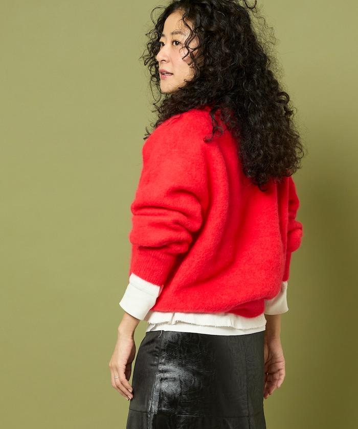 毛絨針織套頭衫