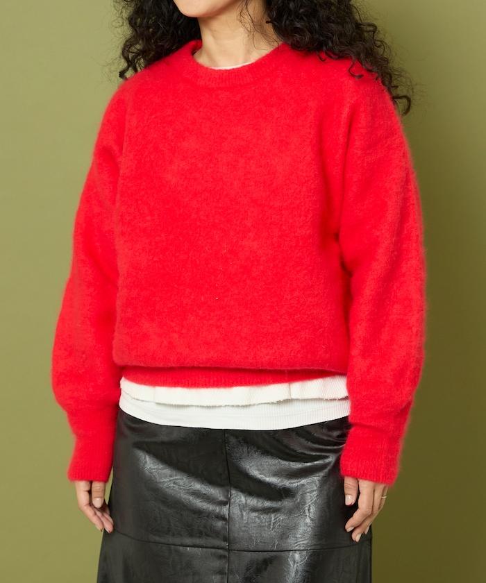 毛絨針織套頭衫