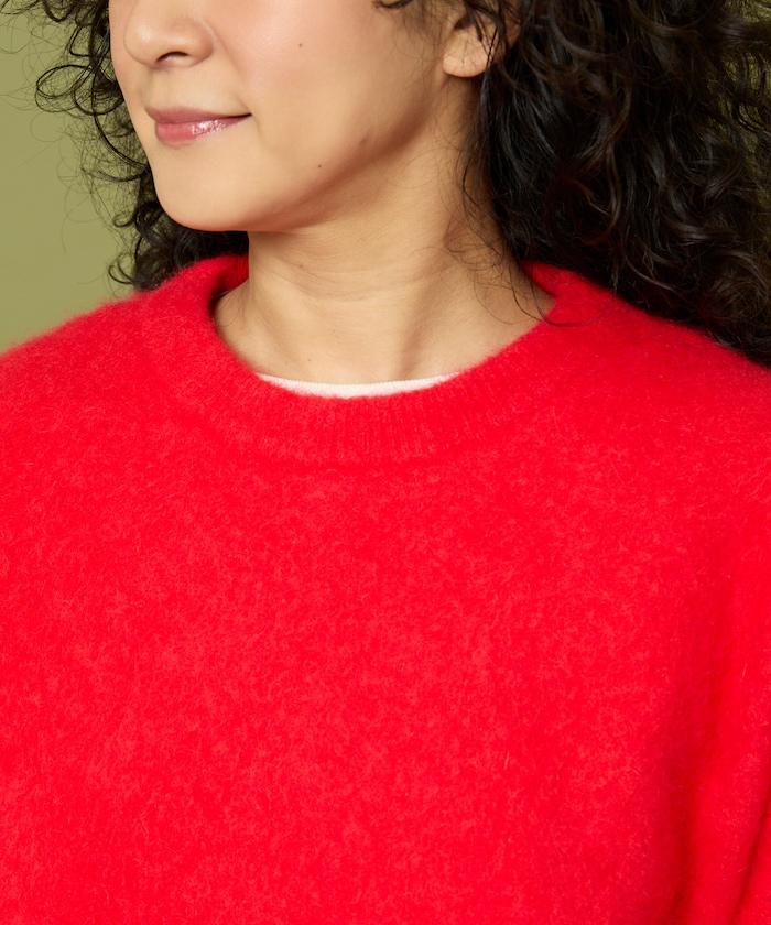 毛絨針織套頭衫