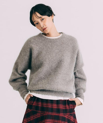 毛絨針織套頭衫