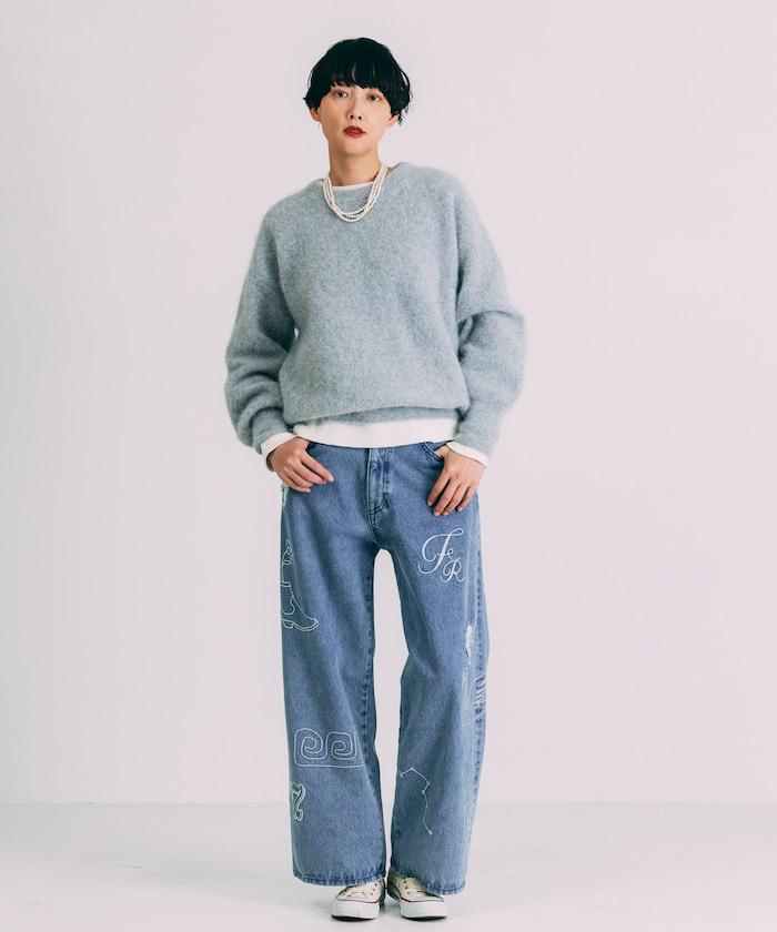 毛絨針織套頭衫