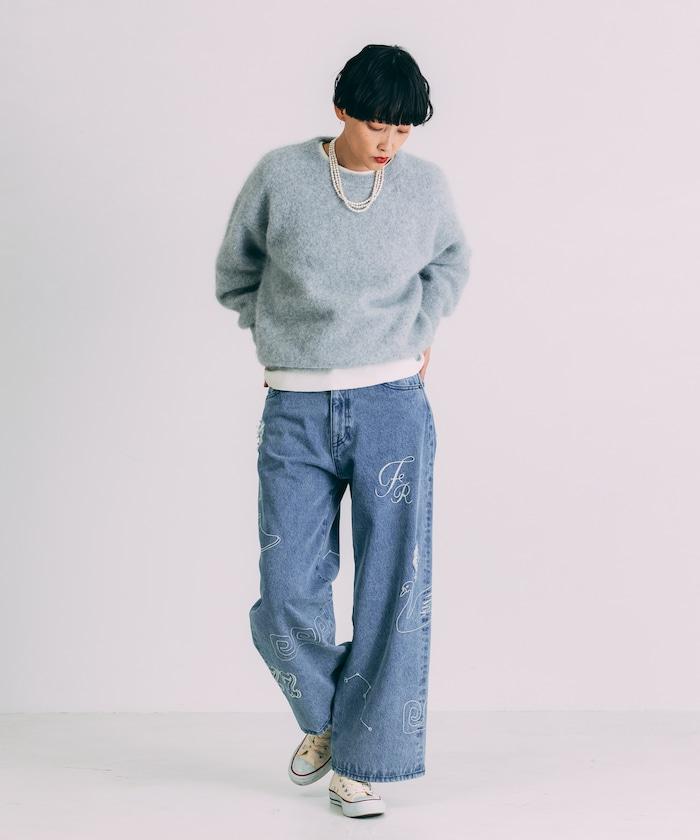 毛絨針織套頭衫