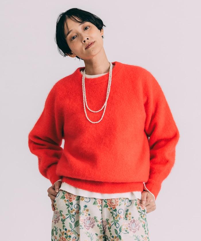 毛絨針織套頭衫