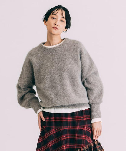 毛絨針織套頭衫