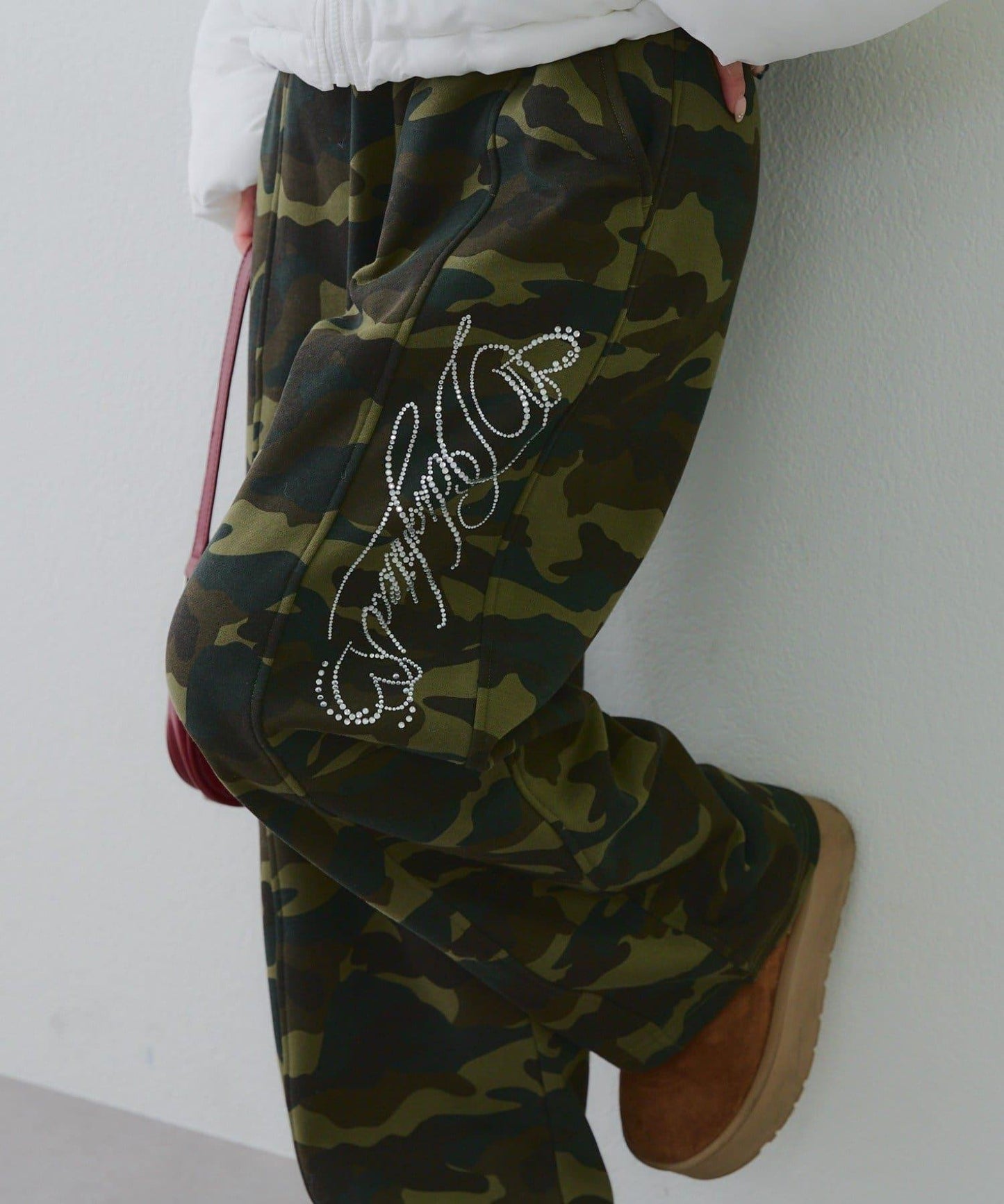 【SETUP可搭配】亮片字母標誌衛褲