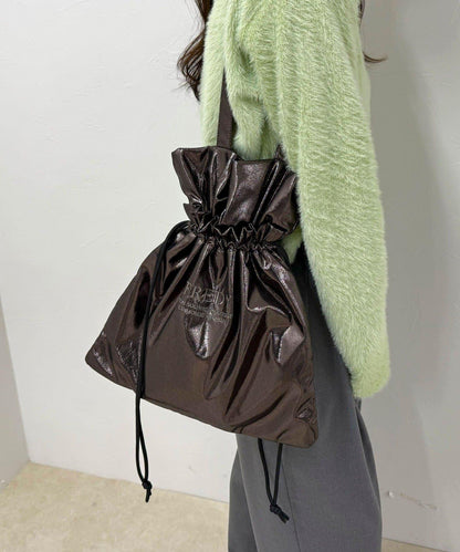 亮面外袋刺繡托特包