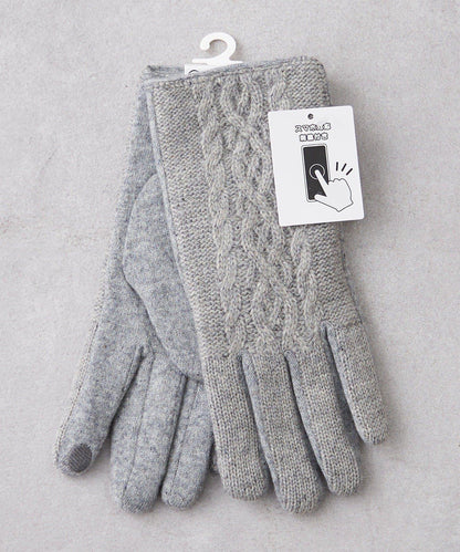 可觸屏/麻花編織手套