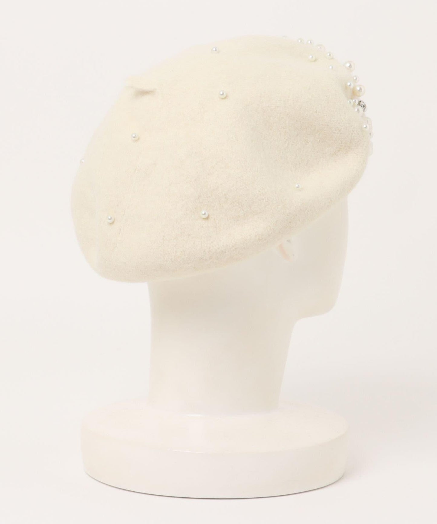 珍珠與水鑽裝飾貝雷帽