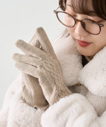 可觸屏/麻花編織手套