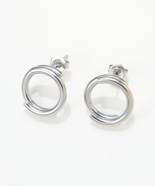 【PAPILLONNER/パピヨネ】圓環耳環/禮服用