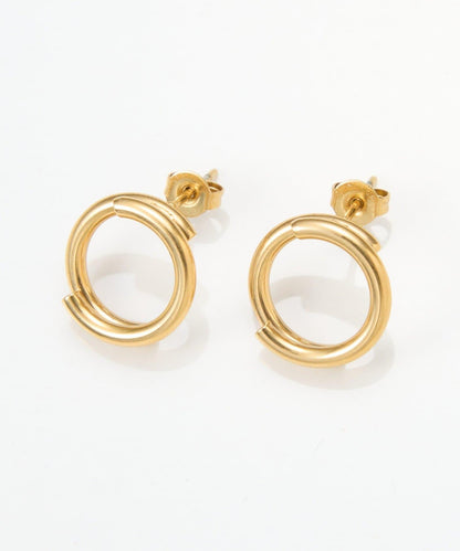 【PAPILLONNER/パピヨネ】圓環耳環/禮服用