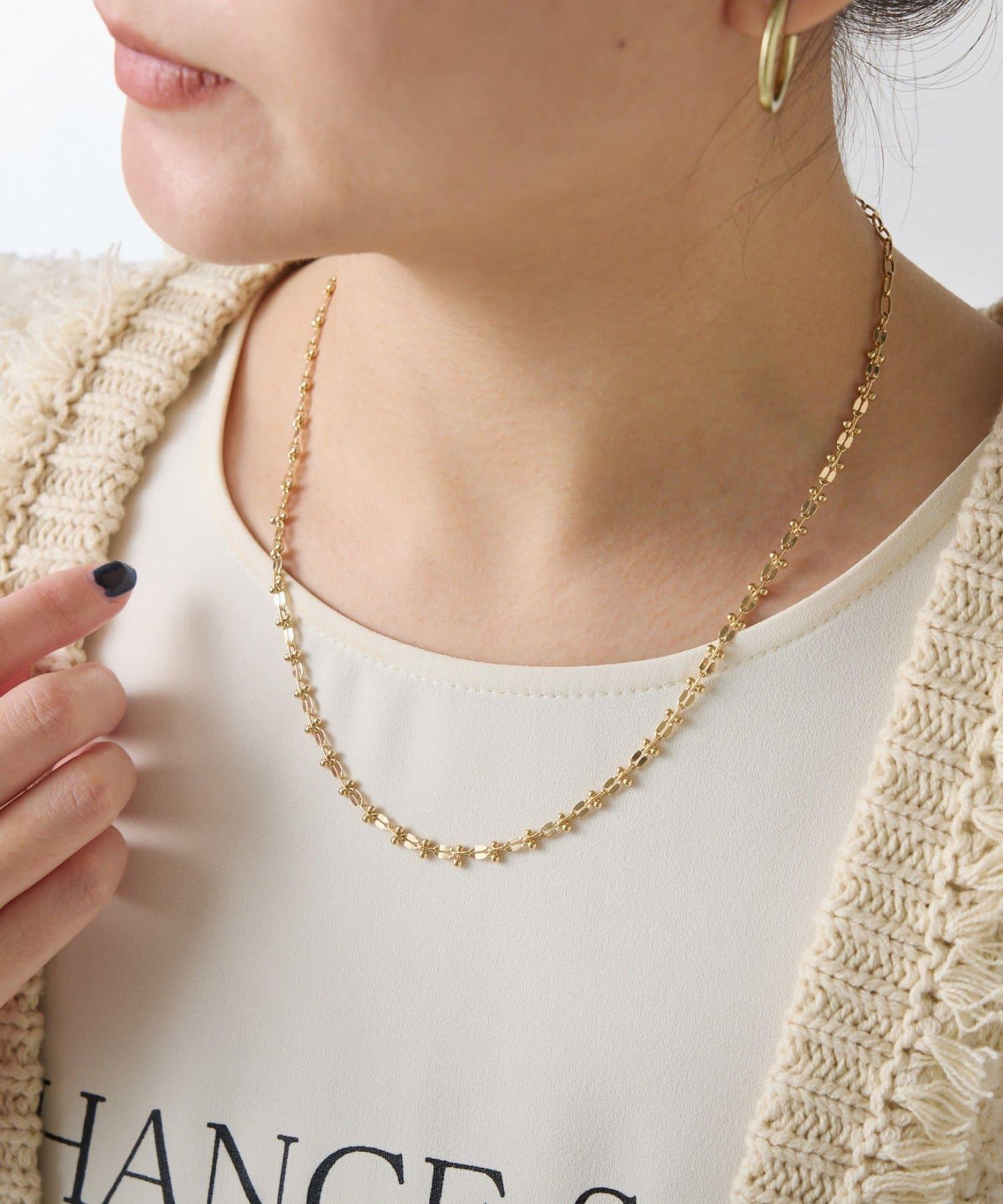 【PAPILLONNER/パピヨネ】裝飾鏈條項鍊