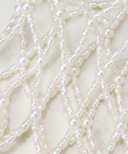 【PAPILLONNER/パピヨネ】珍珠裝飾袖子/半正式場合