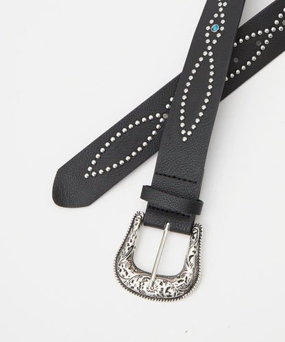 拼色鉚釘腰帶