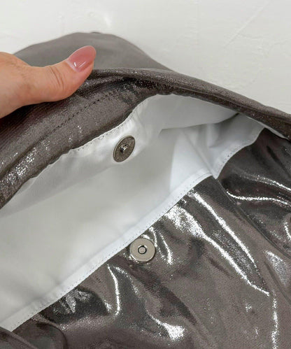 亮面外袋刺繡托特包