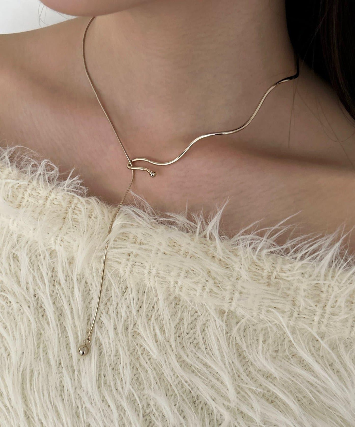 【heilly/ヘイリー】不對稱Y字項圈