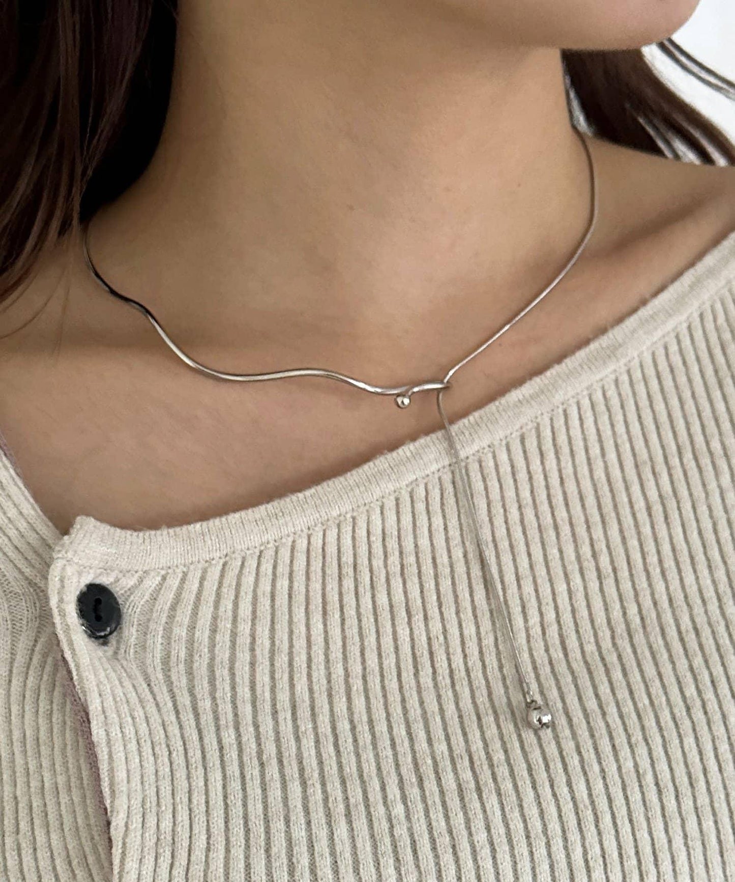 【heilly/ヘイリー】不對稱Y字項圈