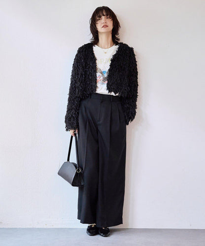 【趣味感十足】羽毛短款夾克