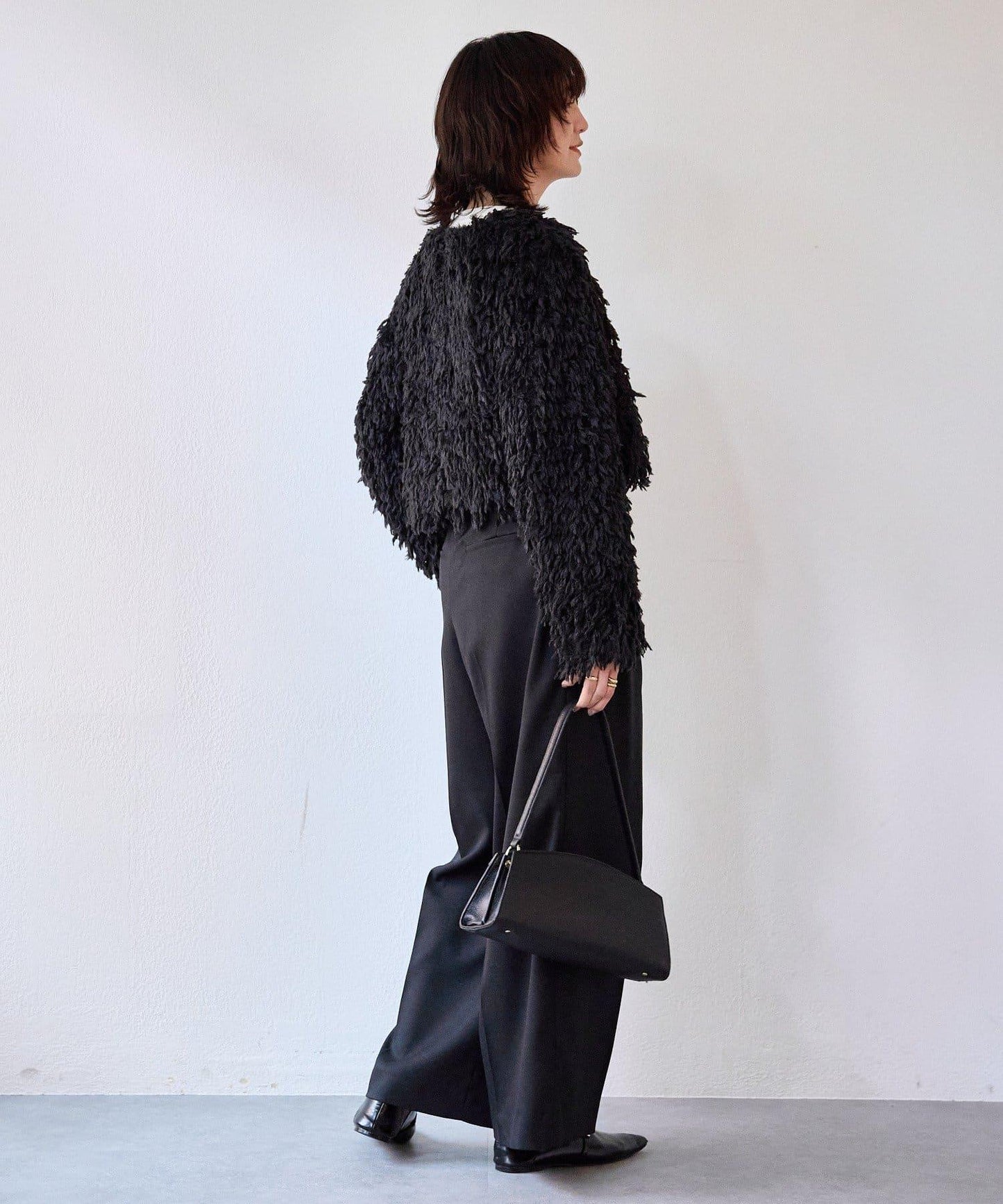 【趣味感十足】羽毛短款夾克