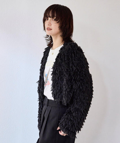 【趣味感十足】羽毛短款夾克