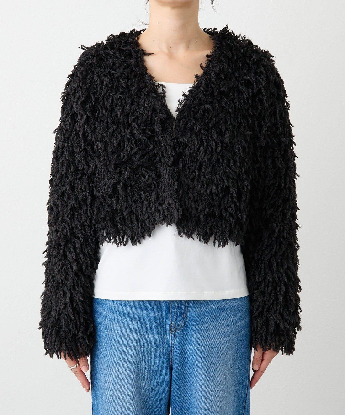 【趣味感十足】羽毛短款夾克