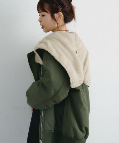 【パルクロ限定】K《AIR》I企劃2WAY拉鍊棉服夾克