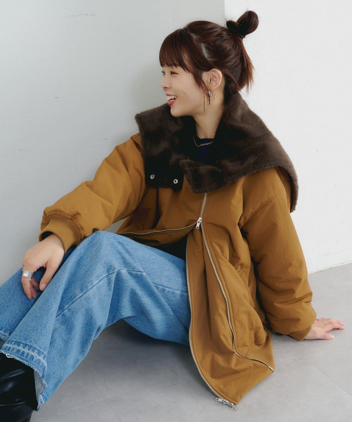 【パルクロ限定】K《AIR》I企劃2WAY拉鍊棉服夾克