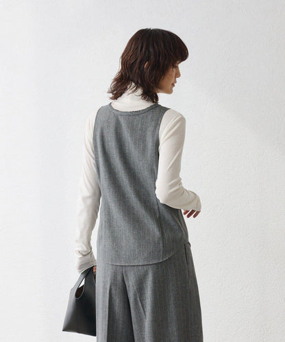 【可搭配套裝】羊毛斜紋馬甲