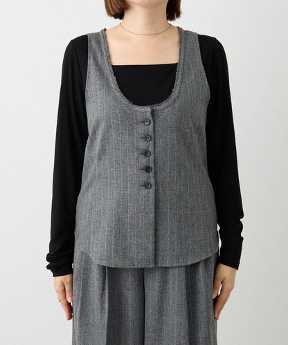 【可搭配套裝】羊毛斜紋馬甲