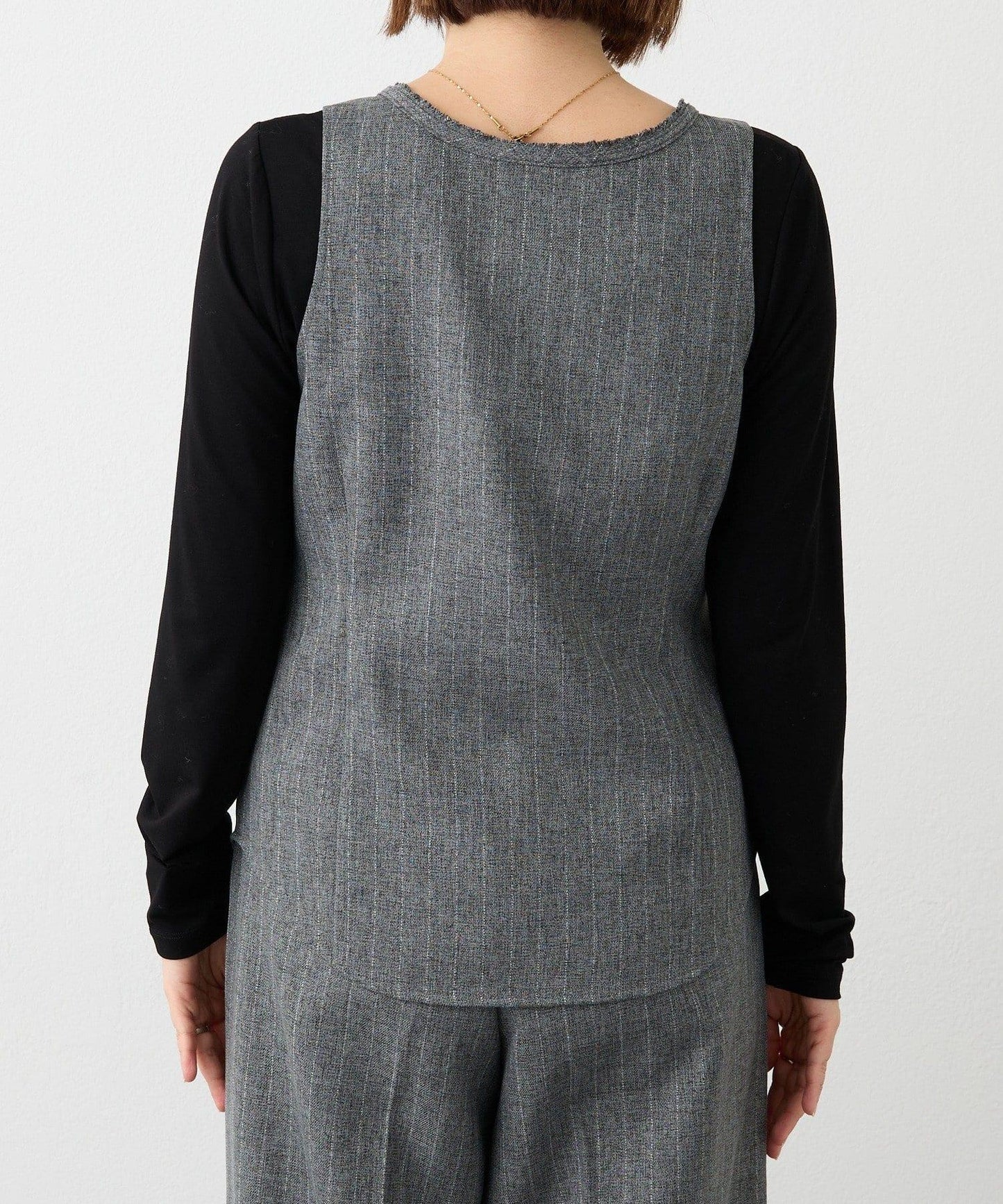 【可搭配套裝】羊毛斜紋馬甲