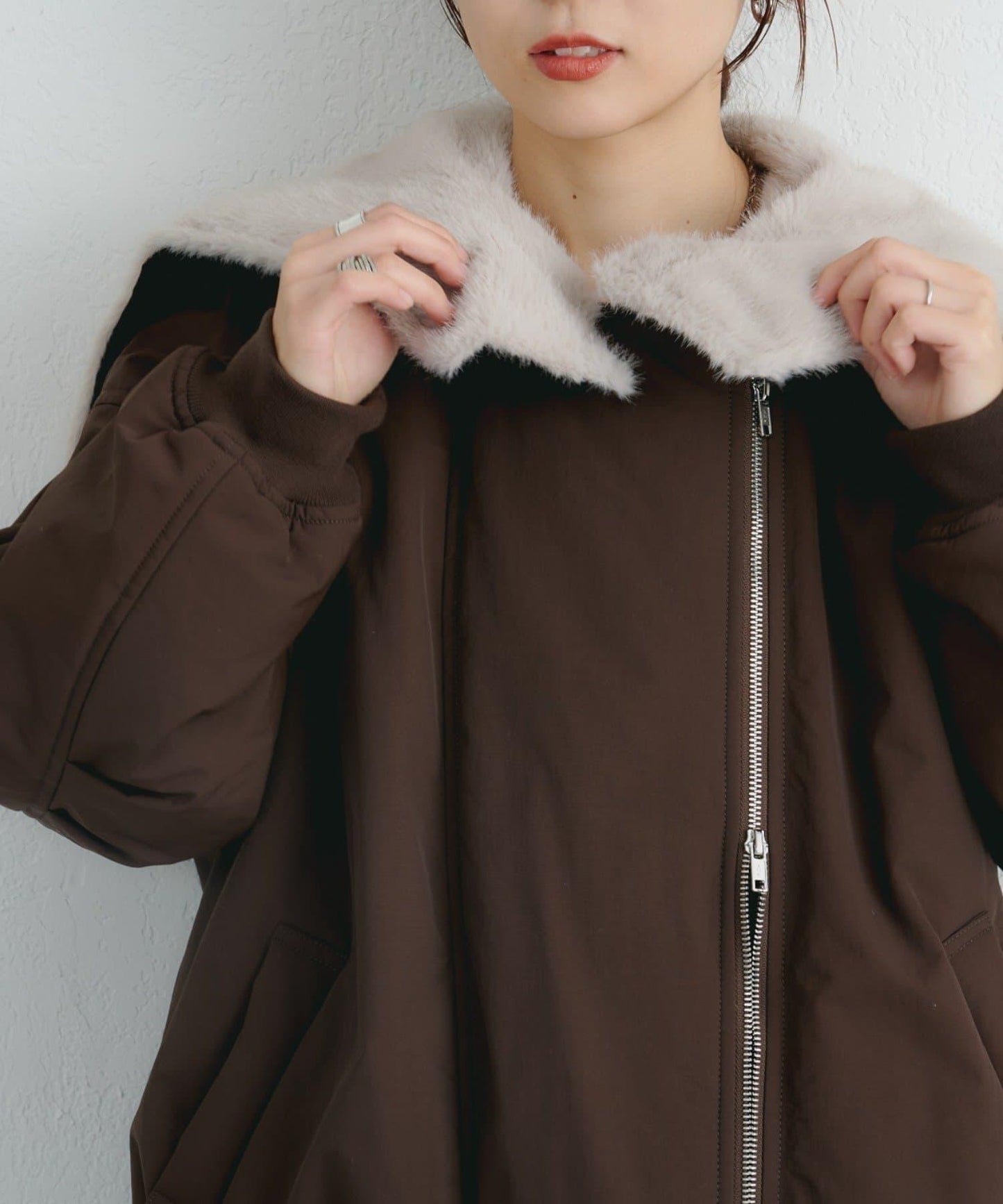 【パルクロ限定】K《AIR》I企劃2WAY拉鍊棉服夾克