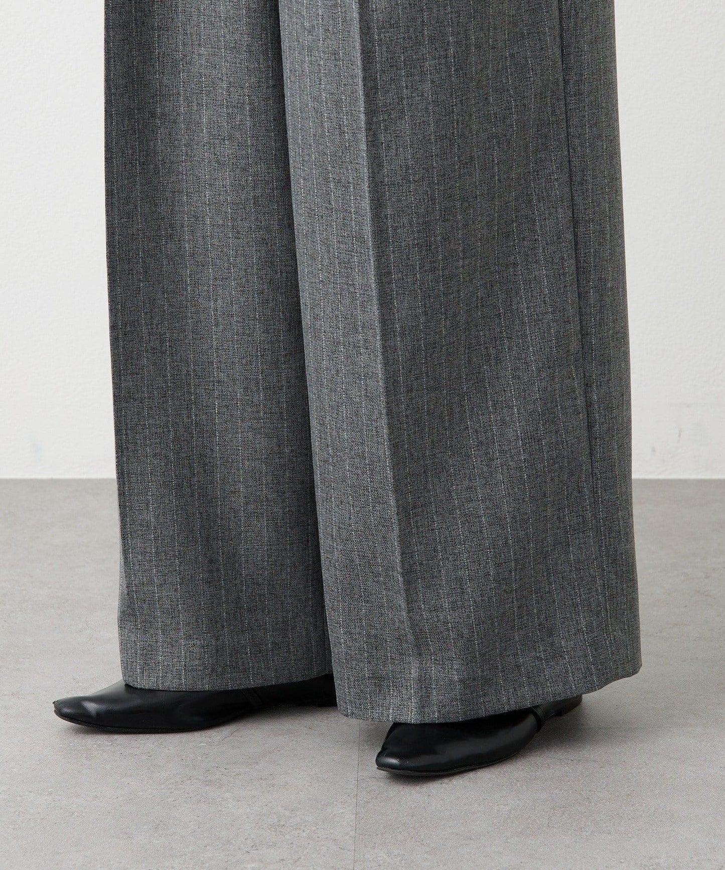 【可搭配套裝】羊毛斜紋雙褶長褲