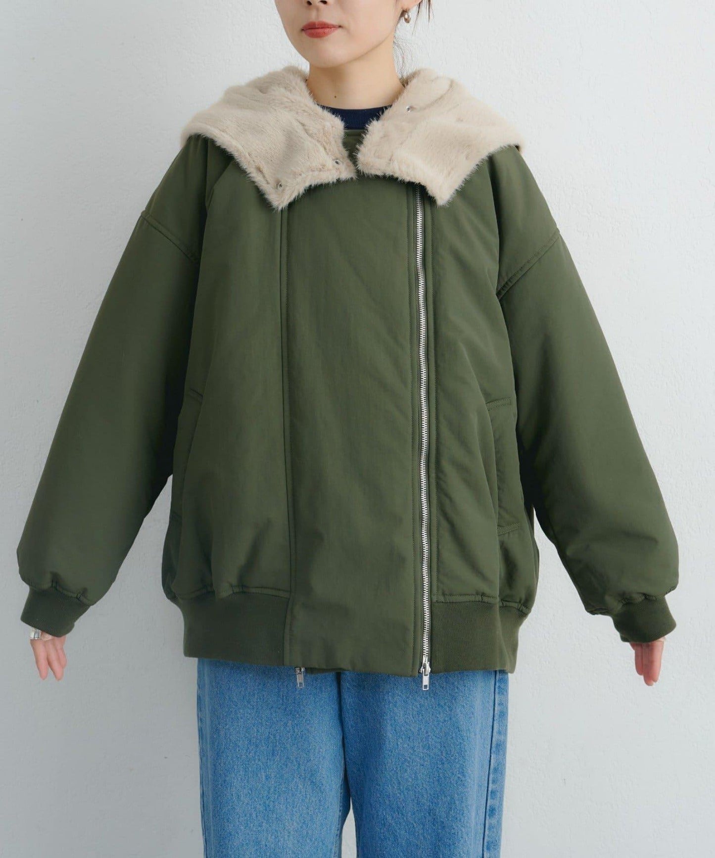 【パルクロ限定】K《AIR》I企劃2WAY拉鍊棉服夾克