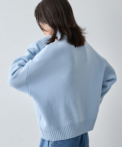 【Drawing Numbers】接結寬鬆高領針織衫