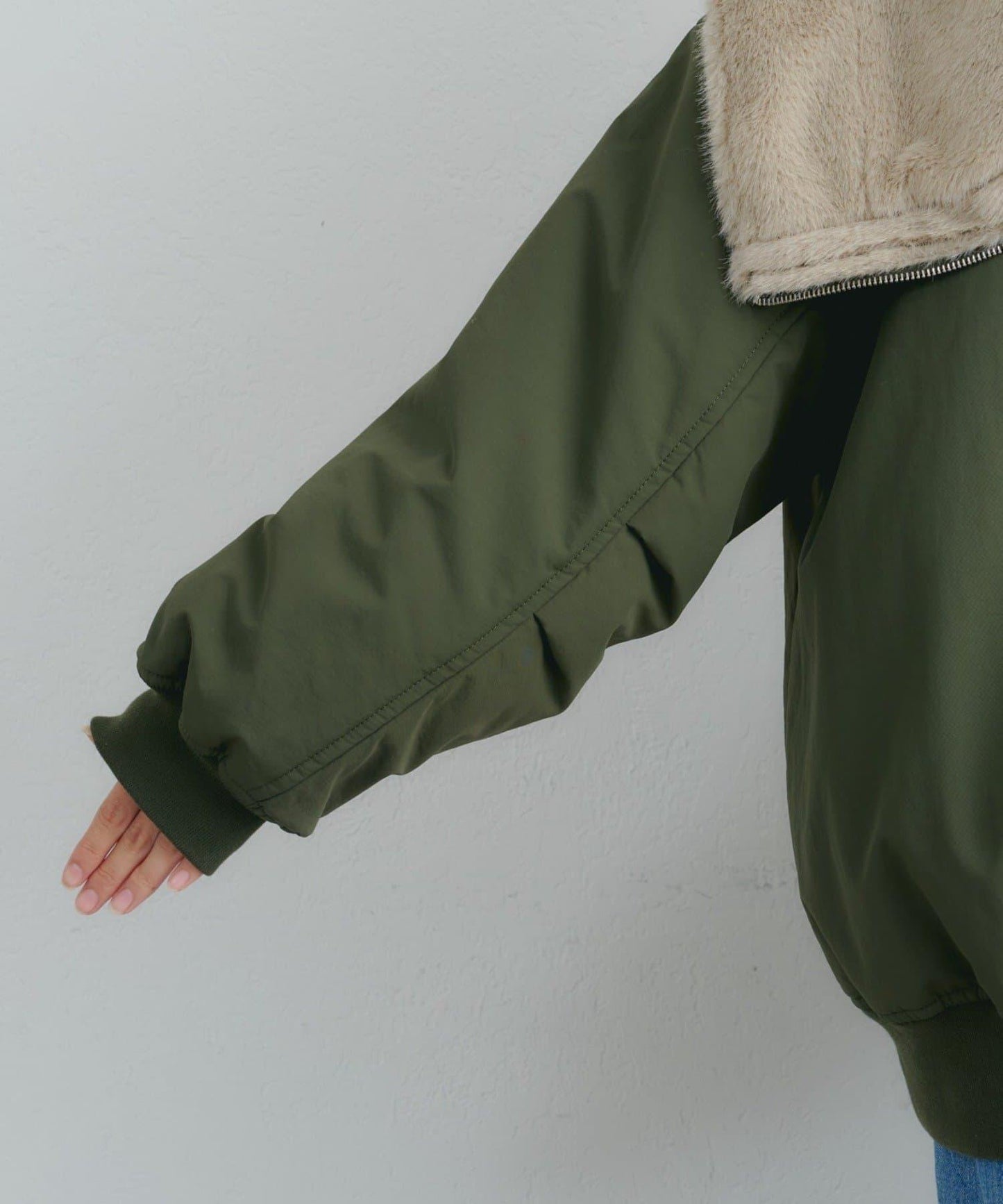 【パルクロ限定】K《AIR》I企劃2WAY拉鍊棉服夾克