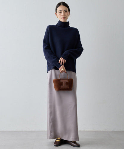 【Drawing Numbers】接結寬鬆高領針織衫