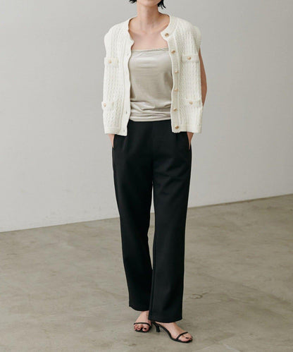 【LARUTA】帶胸墊天鵝絨吊帶背心