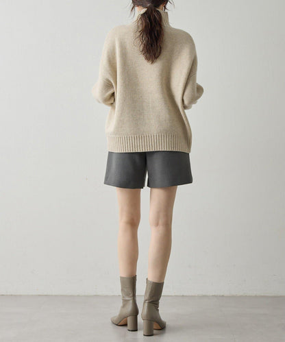 【Drawing Numbers】接結寬鬆高領針織衫