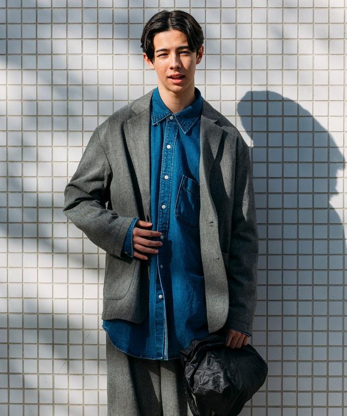 寬鬆版型 WOOLLY 西裝外套長褲套裝 修身西裝外套